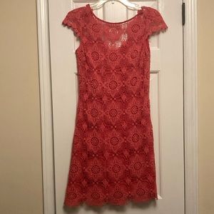 Ali Ro coral lace dress